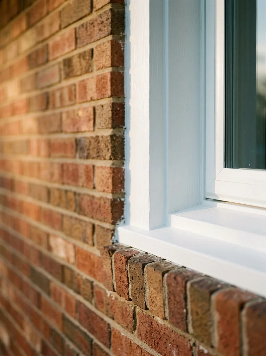 Close-up of completed work detail on a Tulsa home, demonstrating quality craftsmanship and attention to local standards.